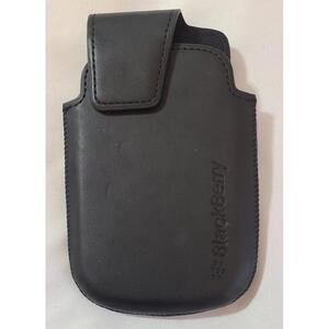 Blackberry Cell Phone Leather Holder Bold 9900 Holster Black Magnetic Clasp Gift